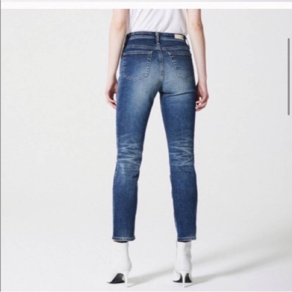 AG The Isabelle High Rise Straight Crop Jeans AG41310 BW 19023 Distressed Sz 31R - Picture 2 of 10